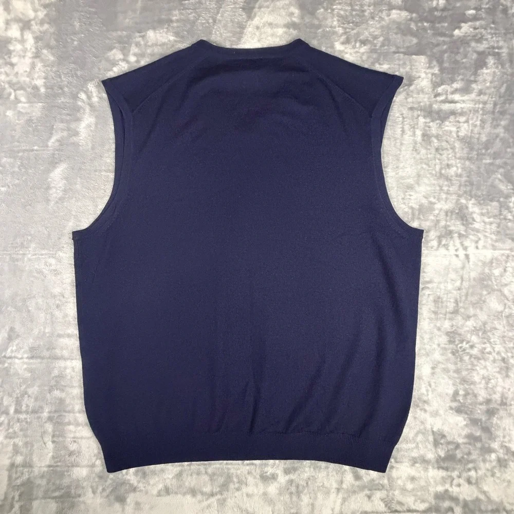 Jos. A. Bank Signature Collection Navy Blue Italian Merino Wool Sweater Vest XXL